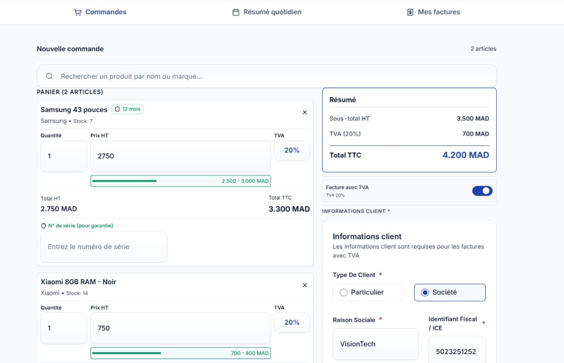 Checkout system with pricing and VAT calculation